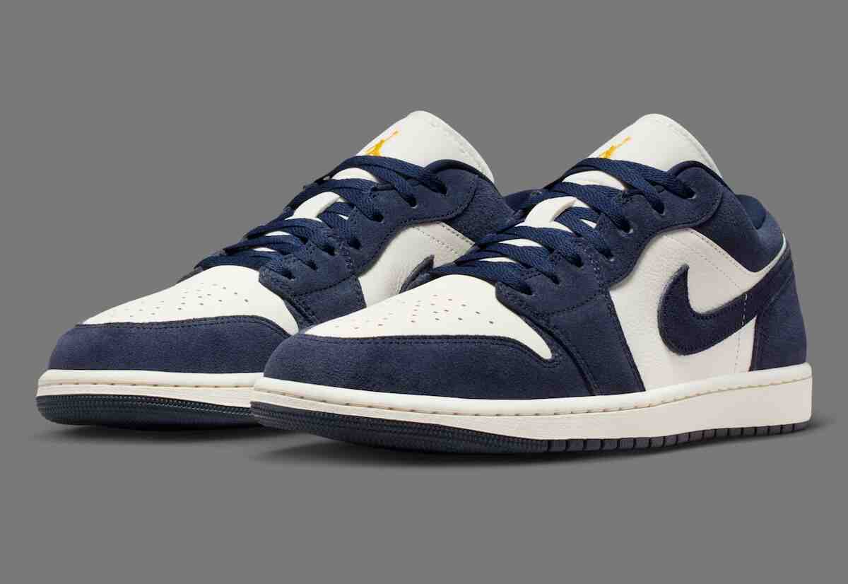黑曜石色麂皮和帆布皮革閃亮登場 Air Jordan 1 Low Air Jordan 1 Low, Air Jordan 1, Air Jordan - 黑曜石色麂皮和帆布皮革閃亮登場 Air Jordan 1 Low