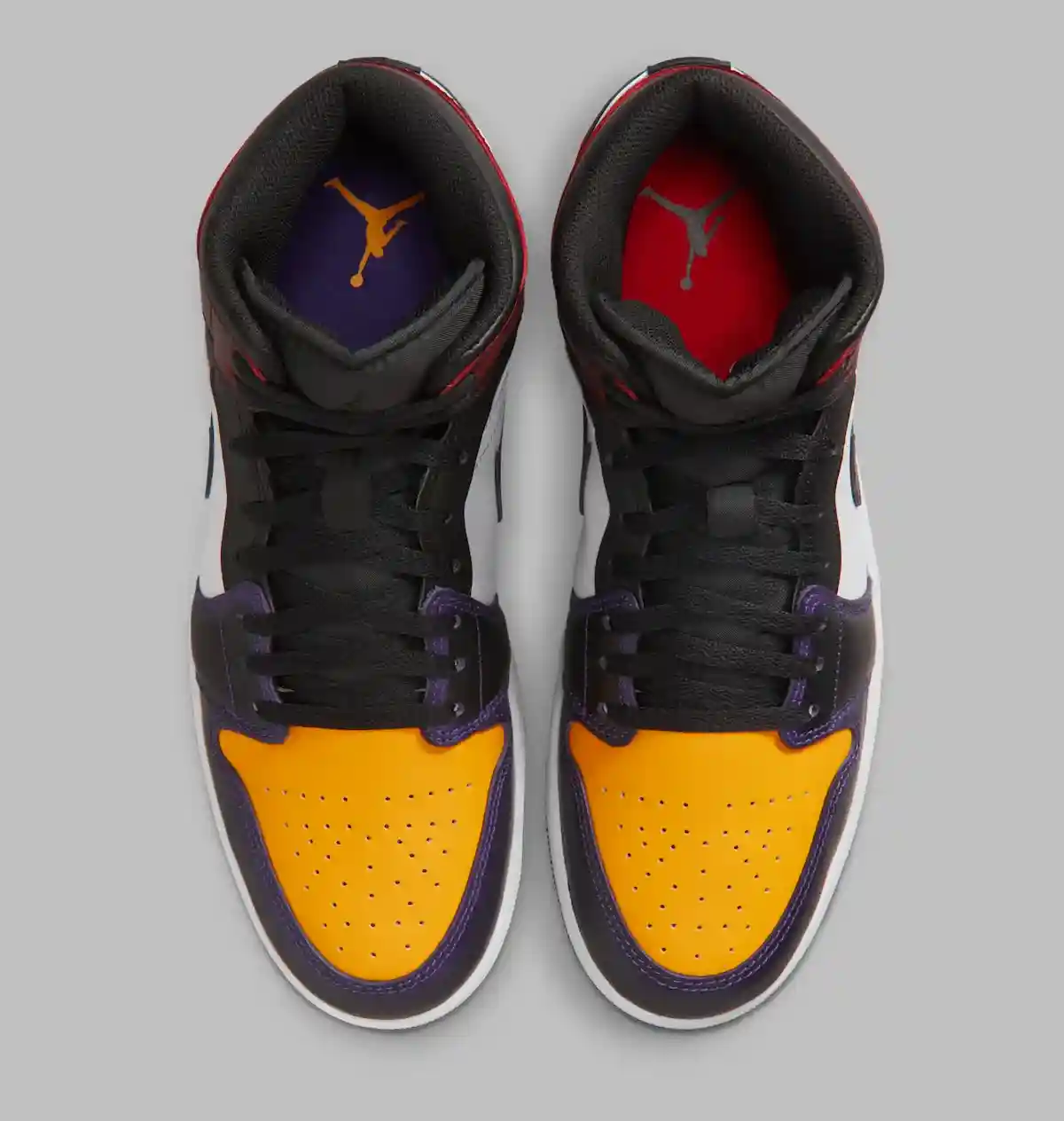 Air Jordan 1 Mid 以熟悉的 "從洛杉磯到芝加哥 "為主題亮相 Air Jordan 1 Mid, Air Jordan 1, Air Jordan - Air Jordan 1 Mid 以熟悉的 "從洛杉磯到芝加哥 "為主題亮相