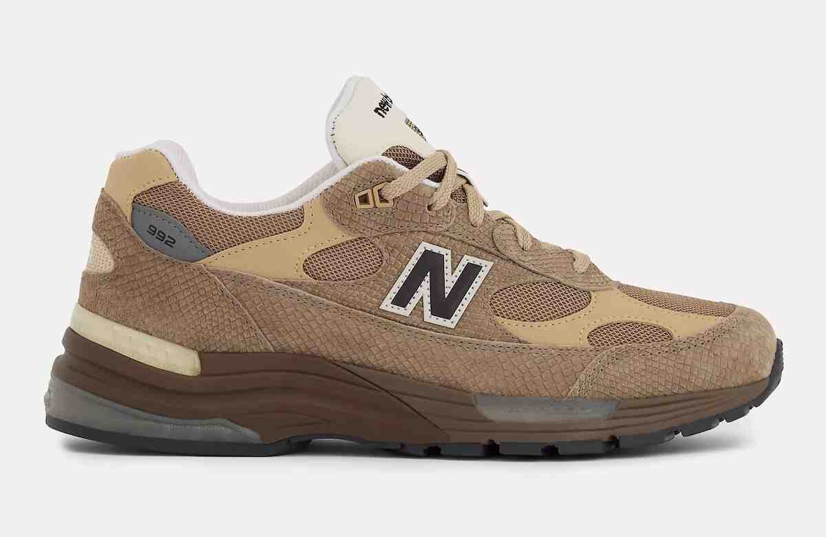 New Balance 992, New Balance - 新百倫 992 "漂流木 "12 月 11 日上市，蛇皮鑲嵌裝飾