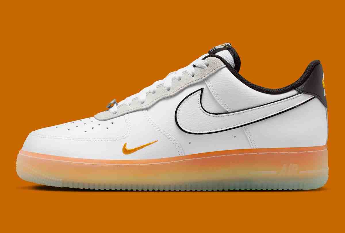 Nike Air Force 1 Low, Nike Air Force 1, Nike - 耐克 Air Force 1 低配版 "籃球 "發佈，配以夕陽色調和籠式球場細節