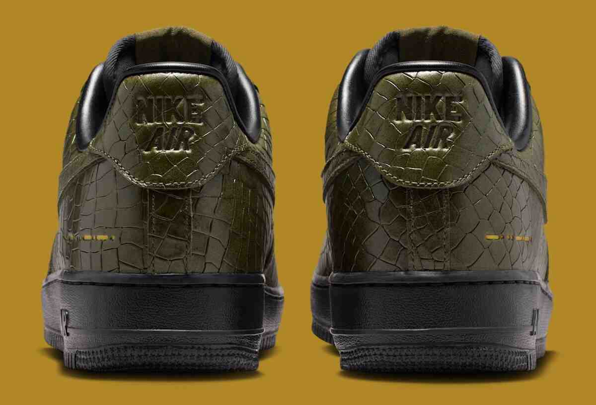 Nike Air Force 1 Low, Nike Air Force 1, Nike - 耐克 Air Force 1 Low 將 "卡其色鱷魚皮 "和摩斯密碼細節相結合