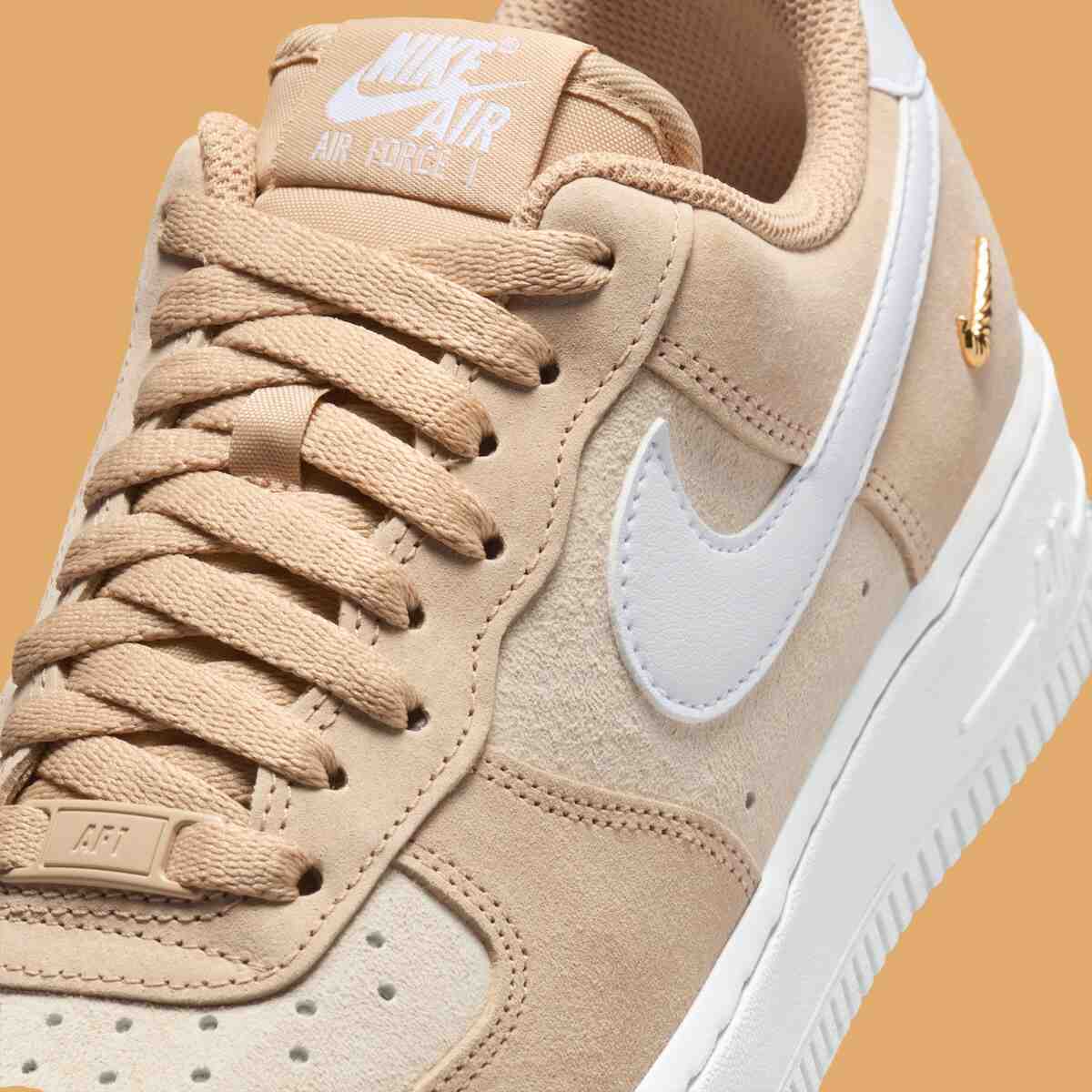 Nike Air Force 1 Low, Nike Air Force 1, Nike - 耐克 Air Force 1 低配版 "亞麻布/沙地裂紋 "沙色款式