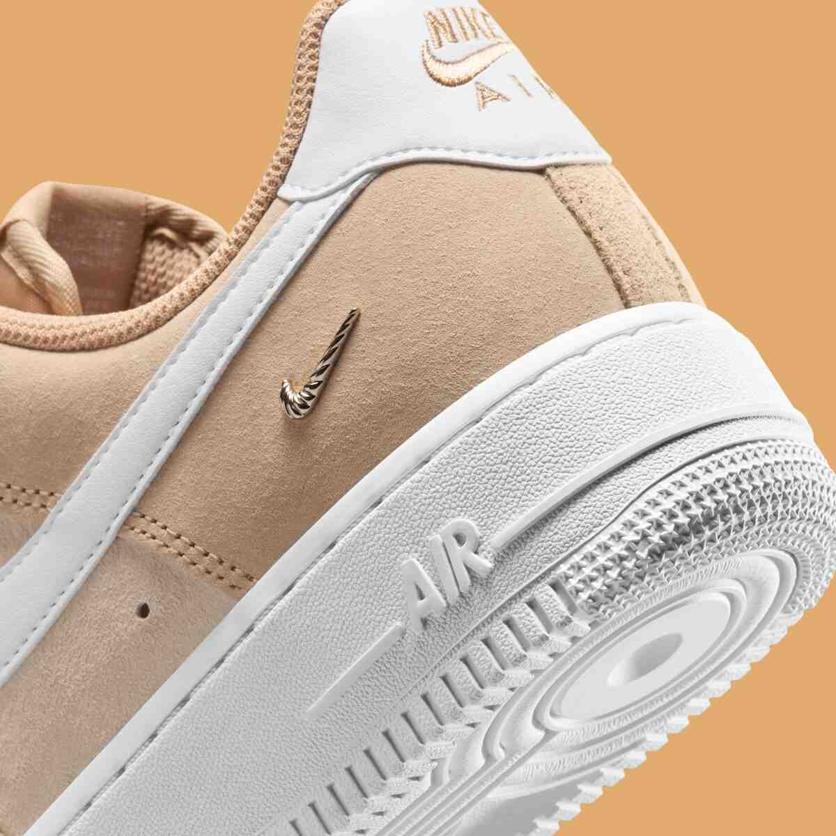 Nike Air Force 1 Low, Nike Air Force 1, Nike - 耐克 Air Force 1 低配版 "亞麻布/沙地裂紋 "沙色款式