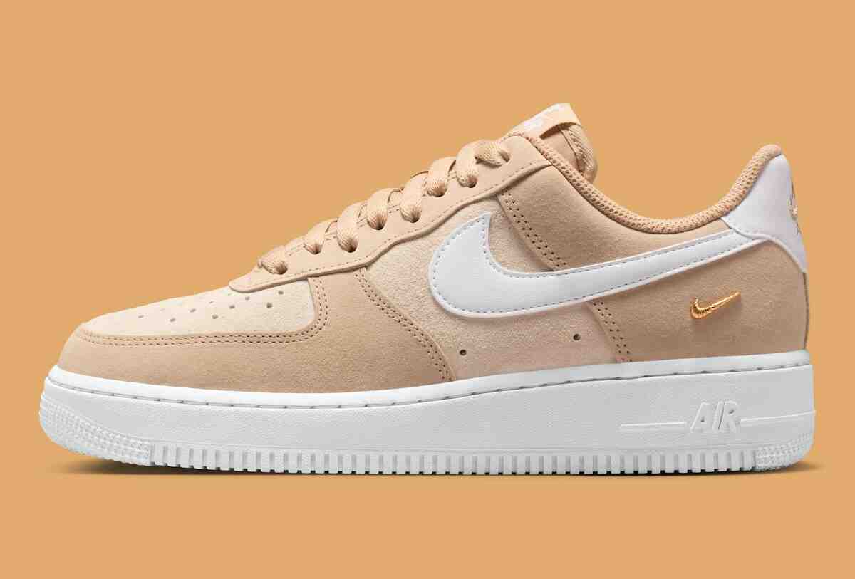 Nike Air Force 1 Low, Nike Air Force 1, Nike - 耐克 Air Force 1 低配版 "亞麻布/沙地裂紋 "沙色款式