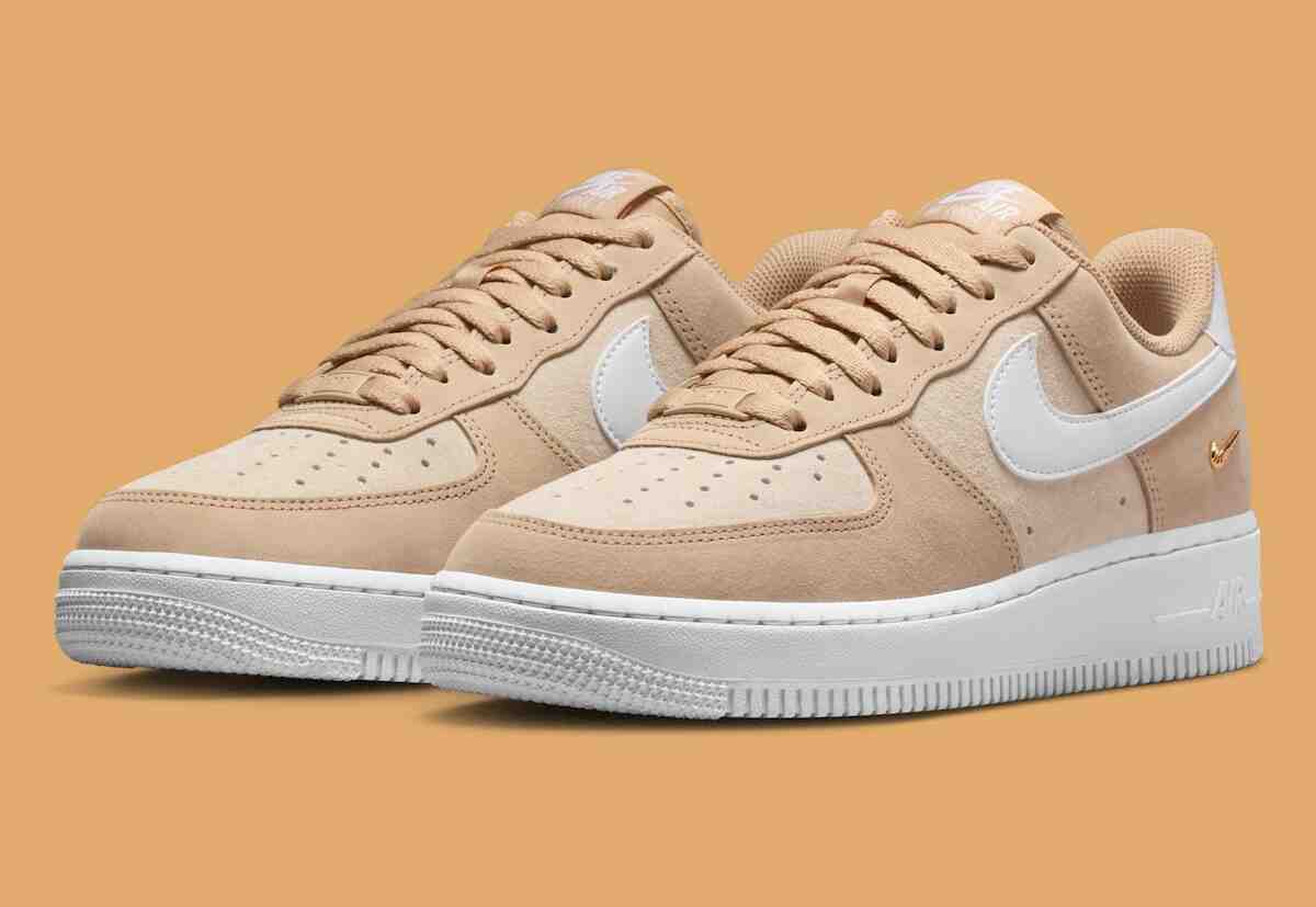 Nike Air Force 1 Low, Nike Air Force 1, Nike - 耐克 Air Force 1 低配版 "亞麻布/沙地裂紋 "沙色款式