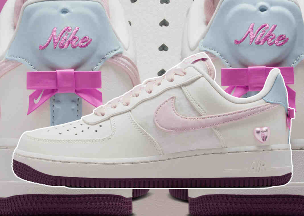 Nike Air Force 1 Low, Nike Air Force 1, Nike - 耐克 2026 年情人節 Air Force 1 系列強調質感