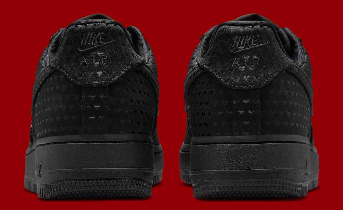 2026 年情人節,耐克 Air Force 1 Low 採用全黑配色 Nike Air Force 1 Low, Nike Air Force 1, Nike - 2026 年情人節,耐克 Air Force 1 Low 採用全黑配色