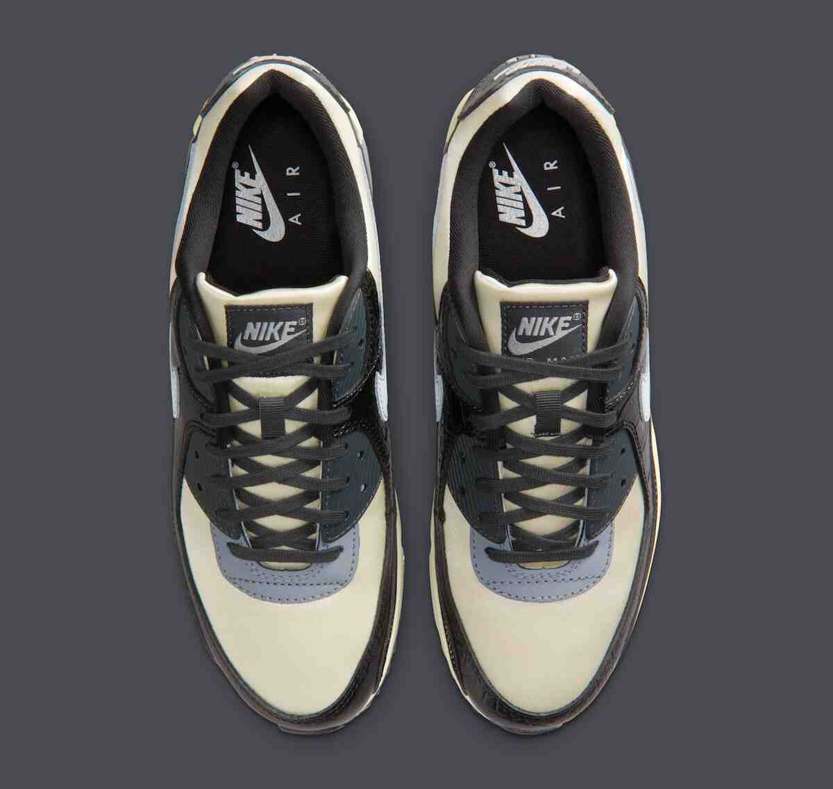 帶有 "黑色鱷魚皮 "鑲邊的耐克 Air Max 90 Nike Air Max 90, Nike - 帶有 "黑色鱷魚皮 "鑲邊的耐克 Air Max 90