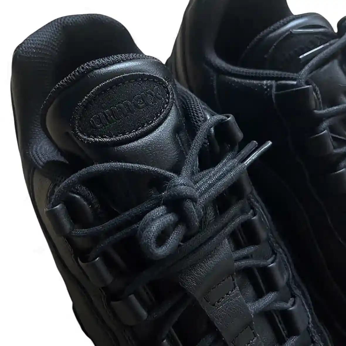 耐克 Air Max 95 大泡泡 "三層黑色皮革 "改頭換面 Nike Air Max 95, Nike Air Max, Nike, Air Max 95 - 耐克 Air Max 95 大泡泡 "三層黑色皮革 "改頭換面