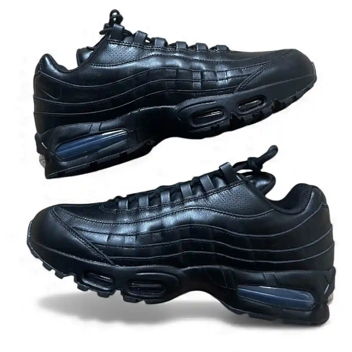 耐克 Air Max 95 大泡泡 "三層黑色皮革 "改頭換面 Nike Air Max 95, Nike Air Max, Nike, Air Max 95 - 耐克 Air Max 95 大泡泡 "三層黑色皮革 "改頭換面