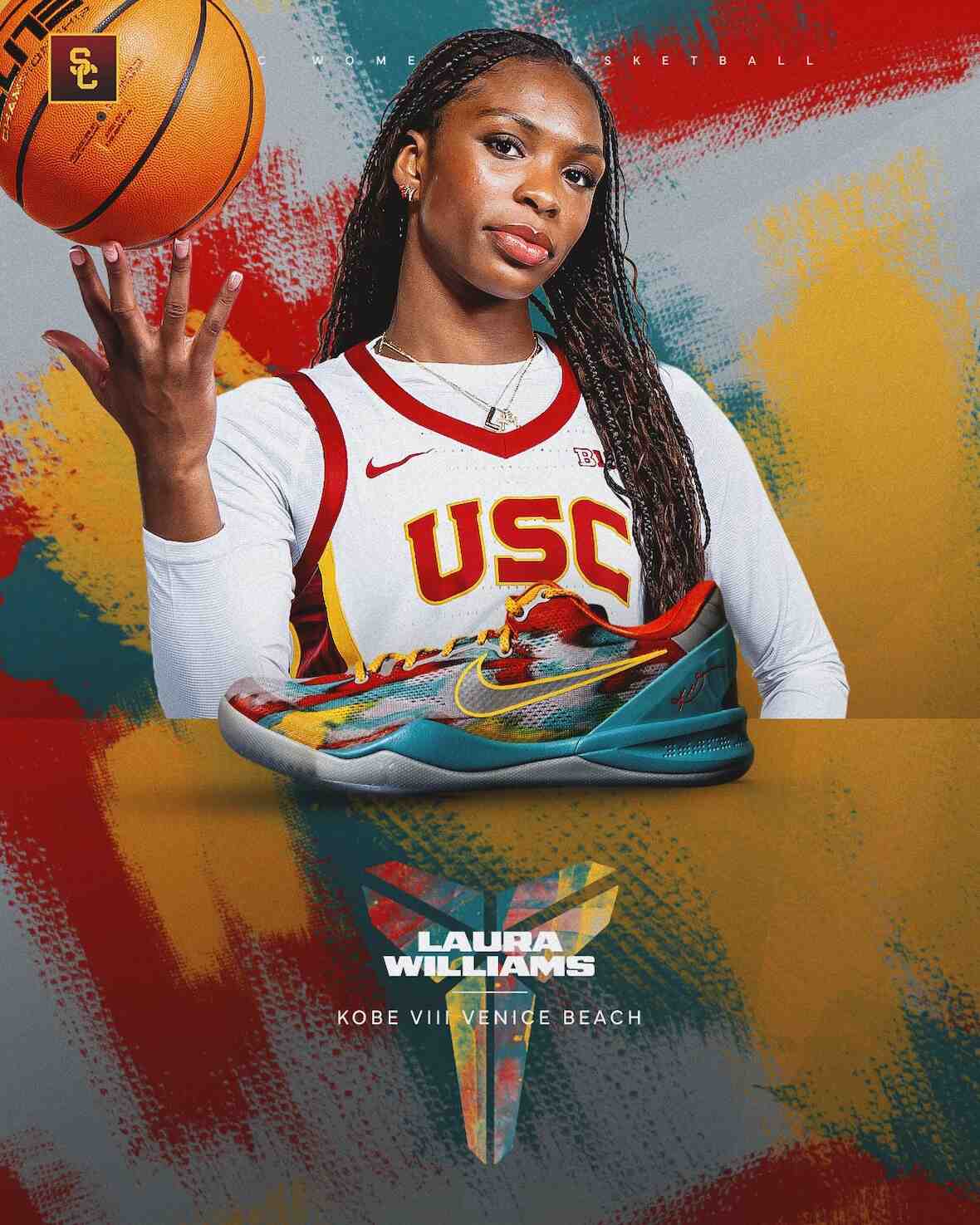 南加州大學對陣康涅狄格大學,每位球員都穿着耐克科比球鞋致敬 Nike Kobe 9, Nike Kobe 5, Nike Kobe 3, Nike - 南加州大學對陣康涅狄格大學,每位球員都穿着耐克科比球鞋致敬