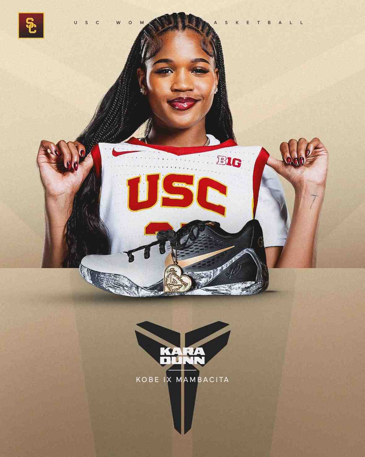 南加州大學對陣康涅狄格大學,每位球員都穿着耐克科比球鞋致敬 Nike Kobe 9, Nike Kobe 5, Nike Kobe 3, Nike - 南加州大學對陣康涅狄格大學,每位球員都穿着耐克科比球鞋致敬