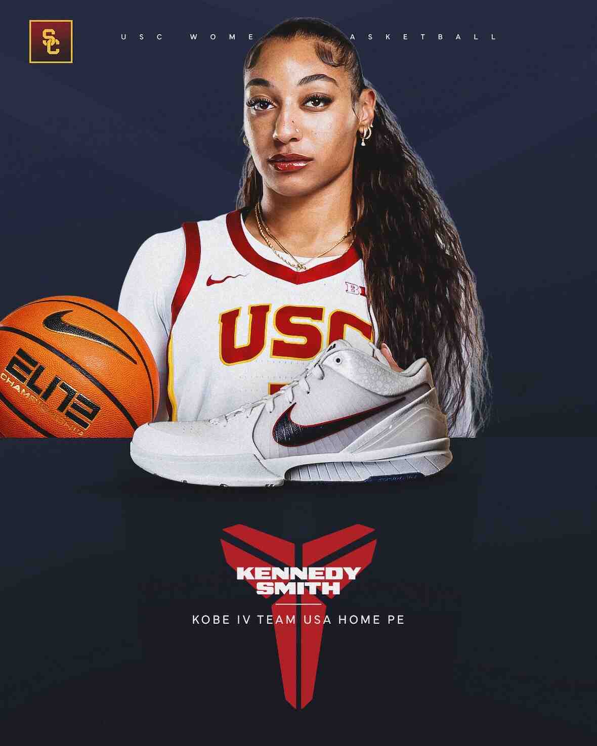 南加州大學對陣康涅狄格大學,每位球員都穿着耐克科比球鞋致敬 Nike Kobe 9, Nike Kobe 5, Nike Kobe 3, Nike - 南加州大學對陣康涅狄格大學,每位球員都穿着耐克科比球鞋致敬