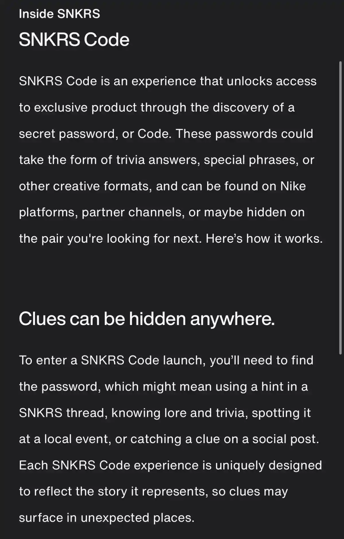 耐克推出帶 SNKRS 代碼的密碼保護水滴鞋 Nike - 耐克推出帶 SNKRS 代碼的密碼保護水滴鞋