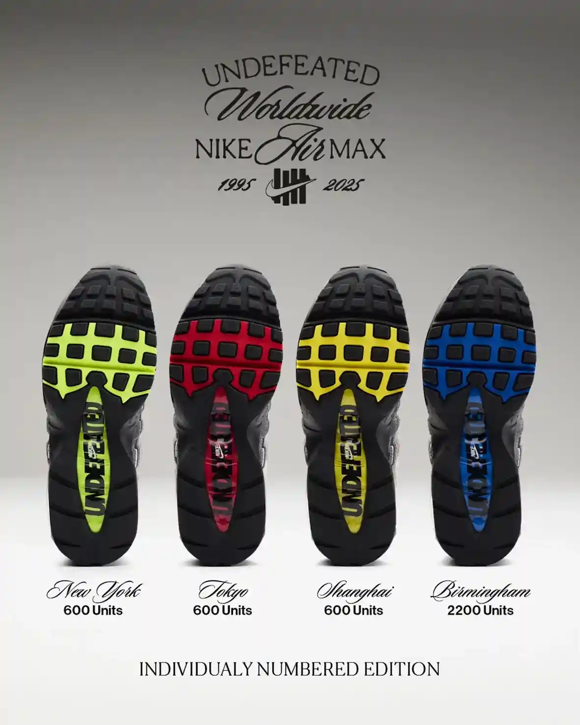 Undefeated 發佈限量版 Nike Air Max 95 Geo 獨家套裝 Undefeated, Nike Air Max 95, Nike - Undefeated 發佈限量版 Nike Air Max 95 Geo 獨家套裝