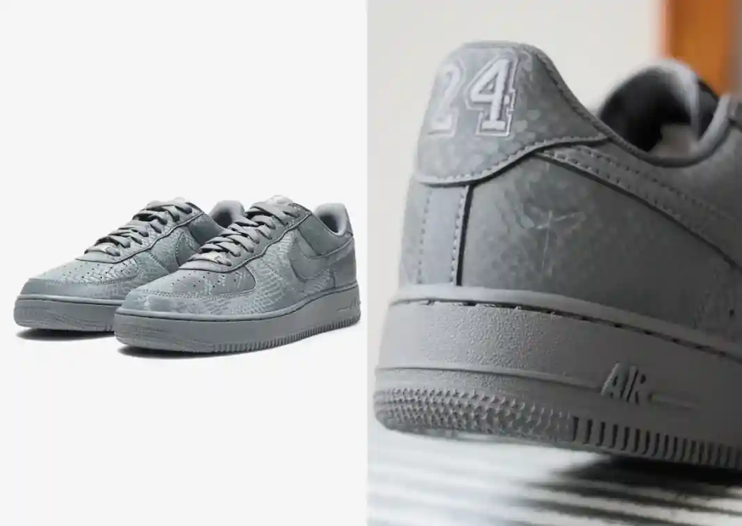 Nike Air Force 1 Low, Nike Air Foce 1, Kobe Bryant Shoes - 科比 x 耐克 Air Force 1 Low "酷灰 "現已上市