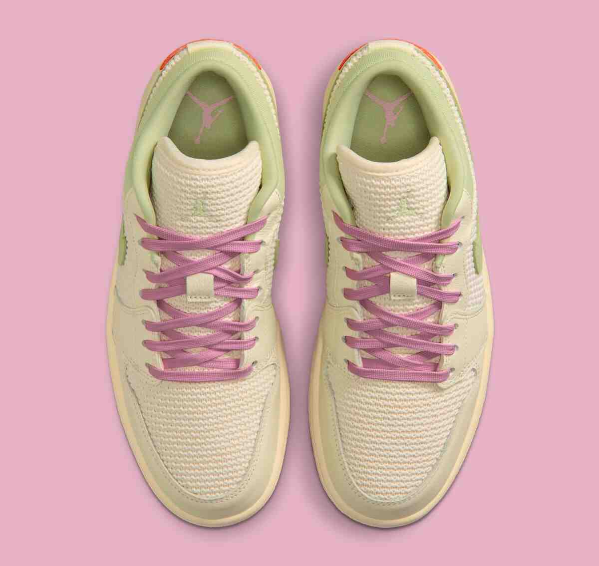 梭織細節詮釋 Air Jordan 1 "橄欖光環 "套裝 Air Jordan 1 Mid, Air Jordan 1 Low, Air Jordan 1, Air Jordan - 梭織細節詮釋 Air Jordan 1 "橄欖光環 "套裝