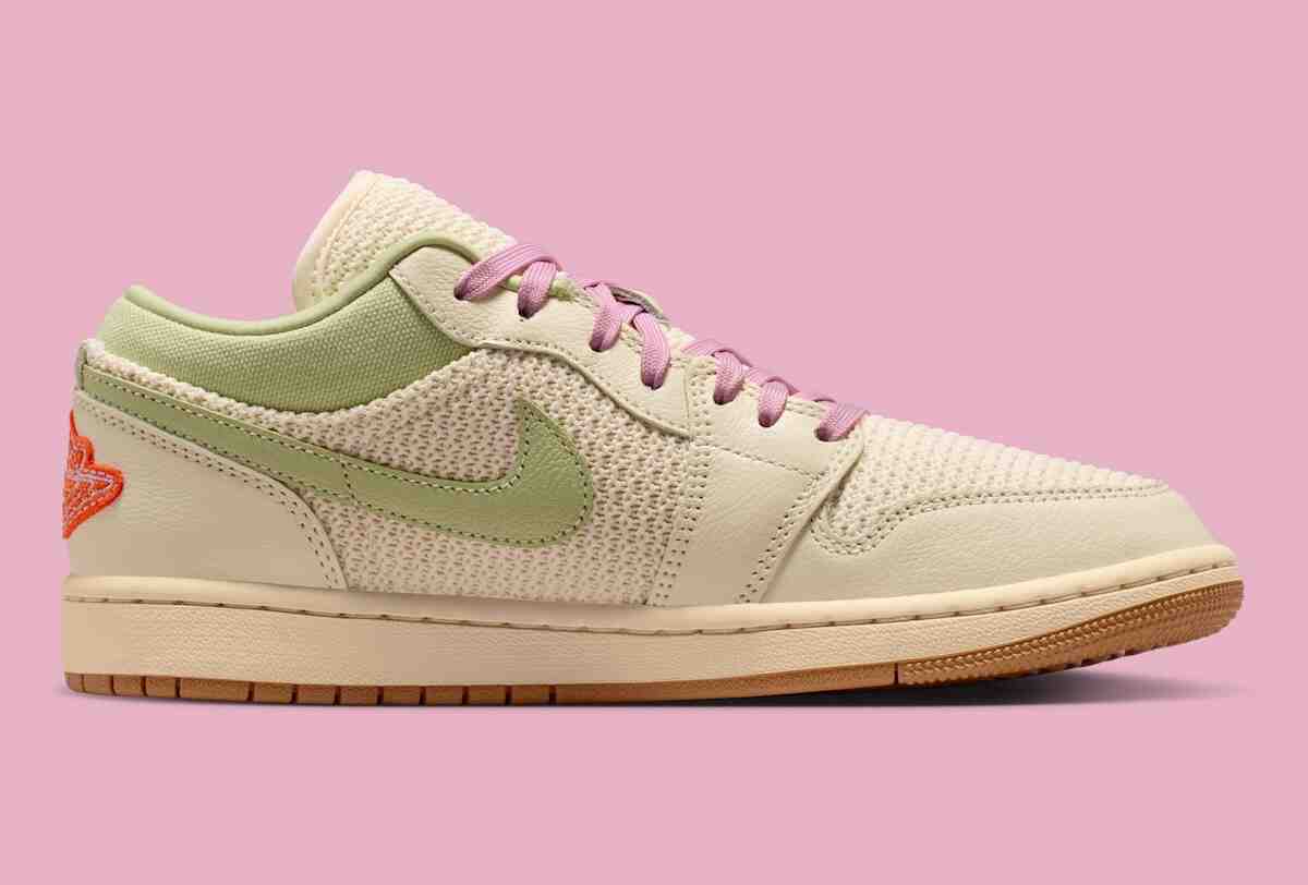 梭織細節詮釋 Air Jordan 1 "橄欖光環 "套裝 Air Jordan 1 Mid, Air Jordan 1 Low, Air Jordan 1, Air Jordan - 梭織細節詮釋 Air Jordan 1 "橄欖光環 "套裝