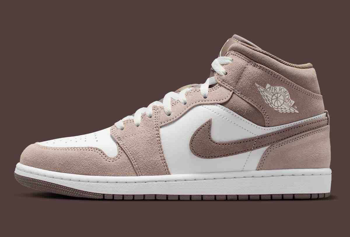 Air Jordan 1 Mid, Air Jordan 1, Air Jordan - Air Jordan 1 Mid "Enigma Stone" 採用軟麂皮材質