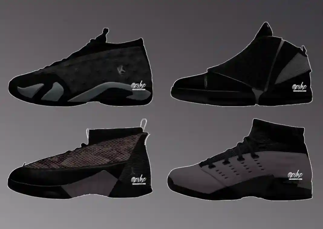 Air Jordan 17 Low, Air Jordan 17, Air Jordan 16, Air Jordan 15, Air Jordan 14 Low, Air Jordan 14 - 空中喬丹 "黑色套裝 "2026 年假日發佈