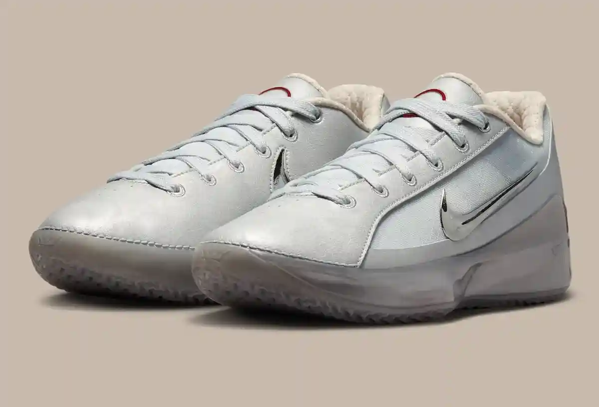 JuJu Watkins Nike LeBron NXXT Gen Silver Lining metallic upper