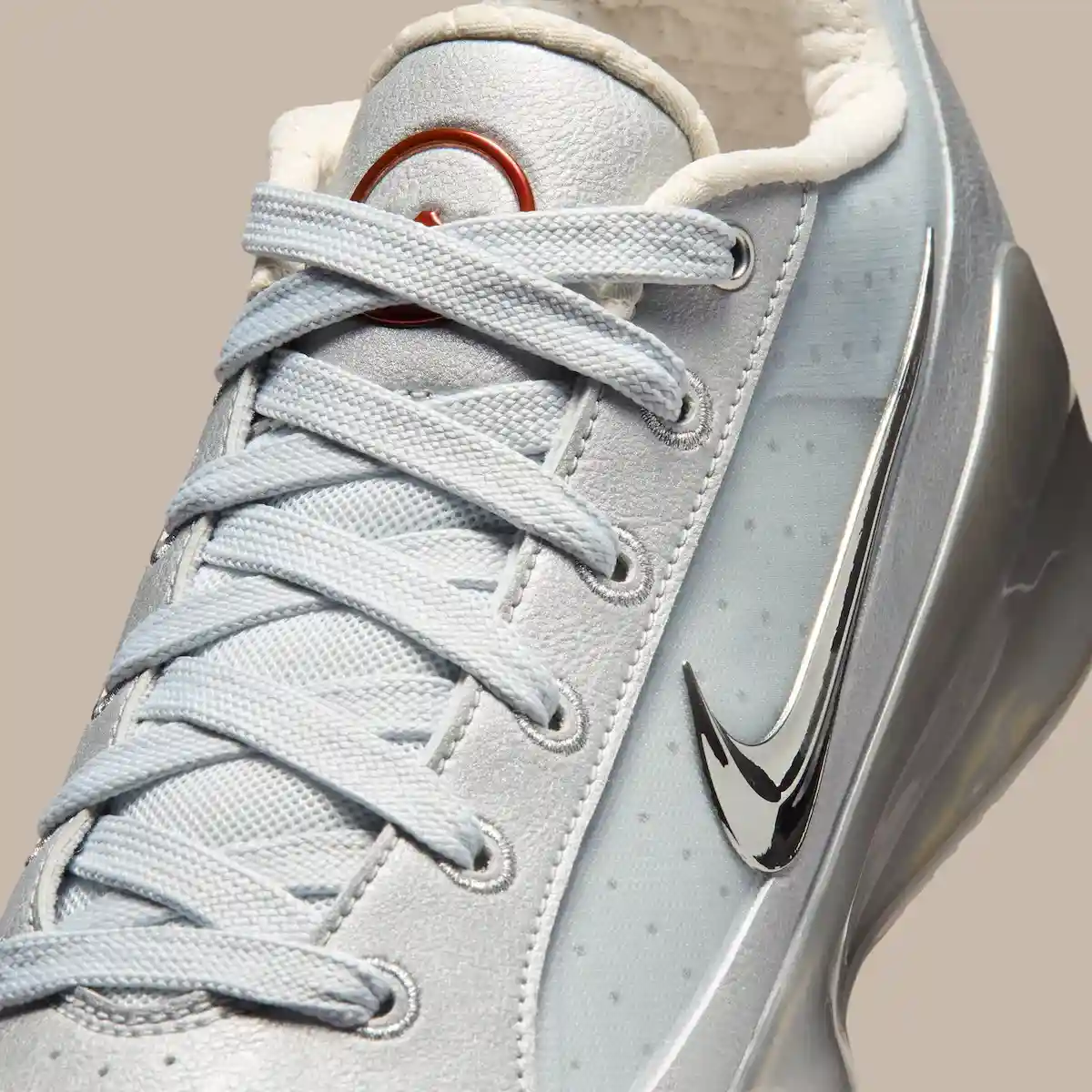 JuJu Watkins Nike LeBron NXXT Gen Silver Lining metallic upper