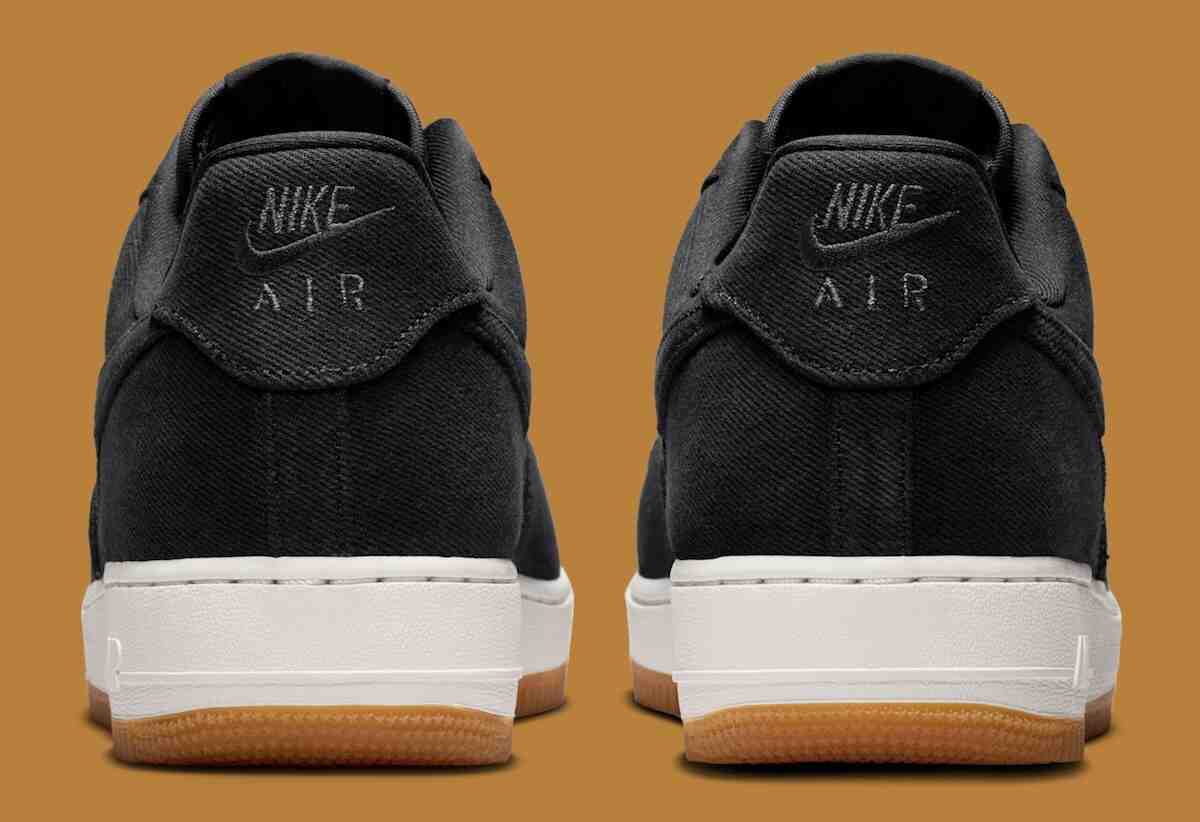 耐克 Air Force 1 Low "黑色帆布 "配膠褐色鞋底 Nike Air Force 1 Low, Nike Air Force 1, Nike - 耐克 Air Force 1 Low "黑色帆布 "配膠褐色鞋底