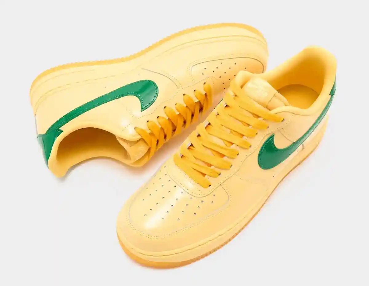 Nike Air Force 1 Low, Nike Air Force 1, Nike - 耐克 Air Force 1 Low Patent "黃玉金/松樹綠 "2026 年夏季發佈