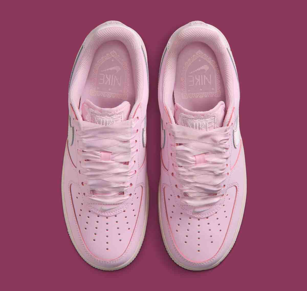 Nike Air Force 1 Low, Nike Air Force 1, Nike - 耐克 Air Force 1 Low "絲帶花邊 "套裝帶來兩種柔和配色