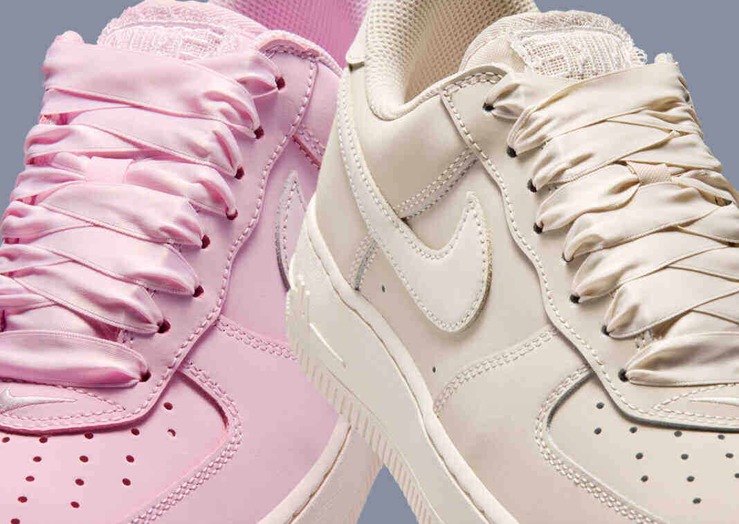 Nike Air Force 1 Low, Nike Air Force 1, Nike - 耐克 Air Force 1 Low "絲帶花邊 "套裝帶來兩種柔和配色