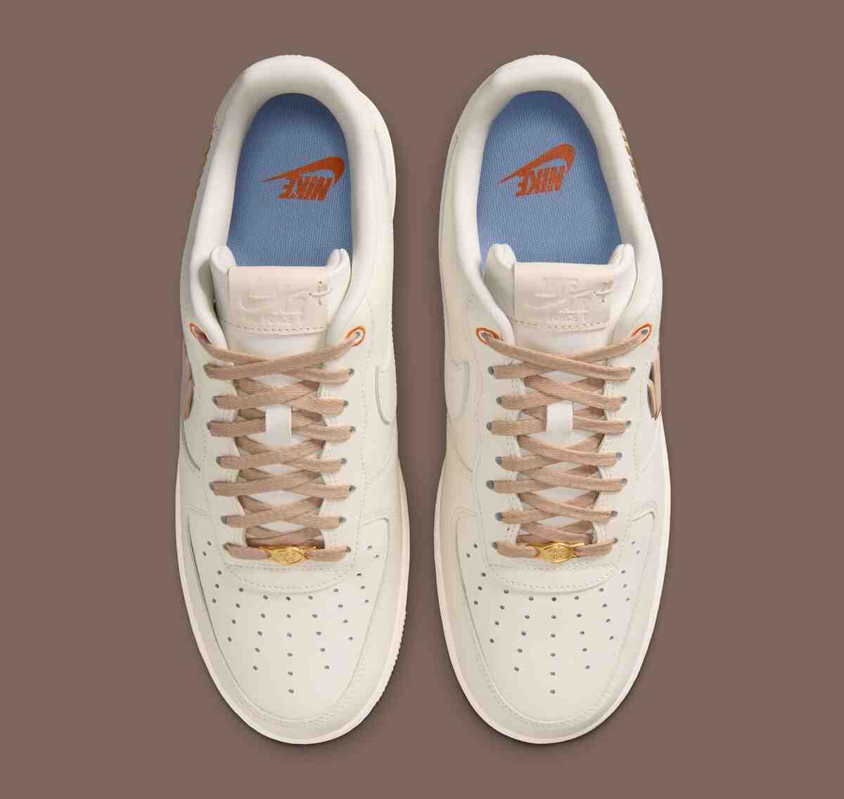 Nike Air Force 1 Low, Nike Air Force 1, Nike - 耐克空軍一號低配版 "帆布/亞麻布 "增添梭織 Swoosh