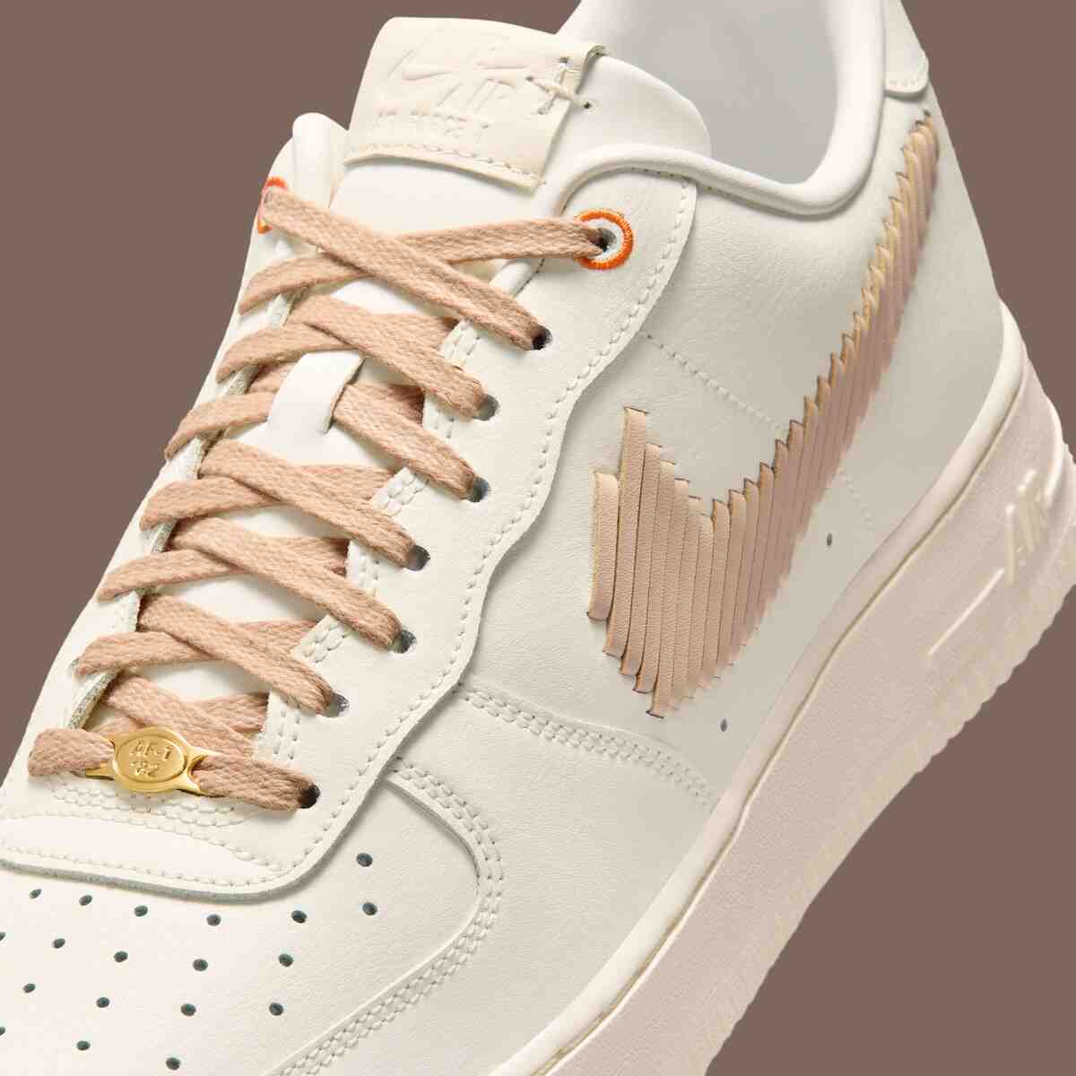 Nike Air Force 1 Low, Nike Air Force 1, Nike - 耐克空軍一號低配版 "帆布/亞麻布 "增添梭織 Swoosh