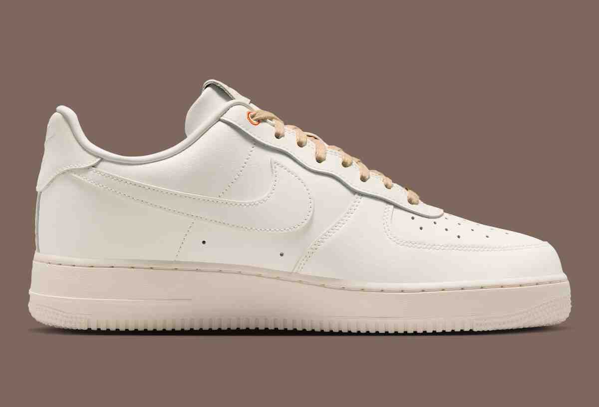 Nike Air Force 1 Low, Nike Air Force 1, Nike - 耐克空軍一號低配版 "帆布/亞麻布 "增添梭織 Swoosh