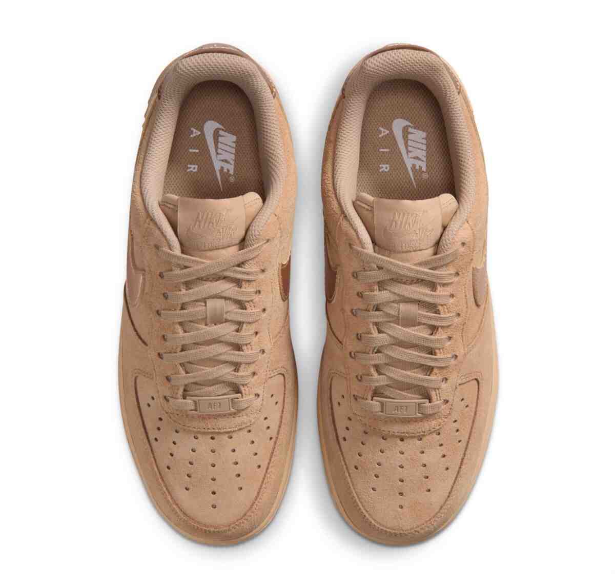 Nike Air Force 1 Low, Nike Air Force 1, Nike - 耐克空軍一號 "亞麻布 "光滑麂皮回歸