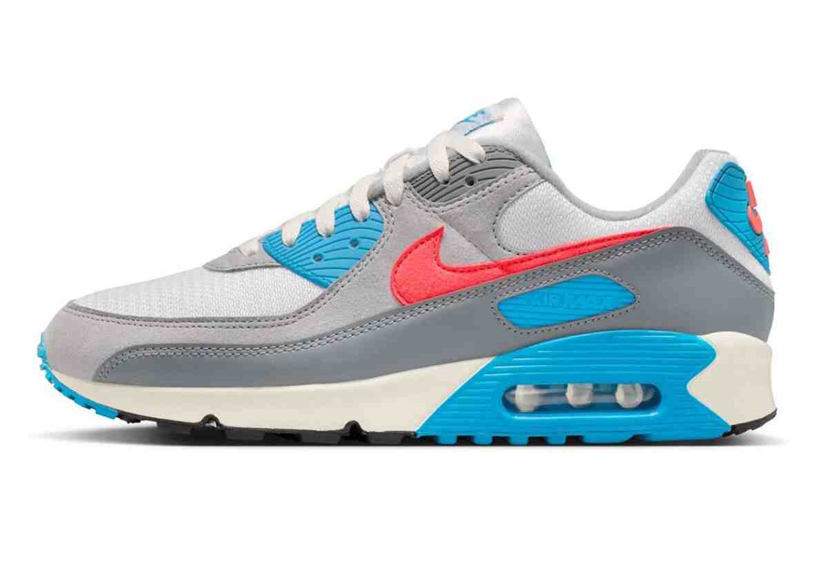 Nike Air Max 90, Nike Air Max, Nike - 耐克為 Air Max 90 增添了 "照片藍/琥珀色 "和 "冷灰色/紅寶石 23 "兩種顏色