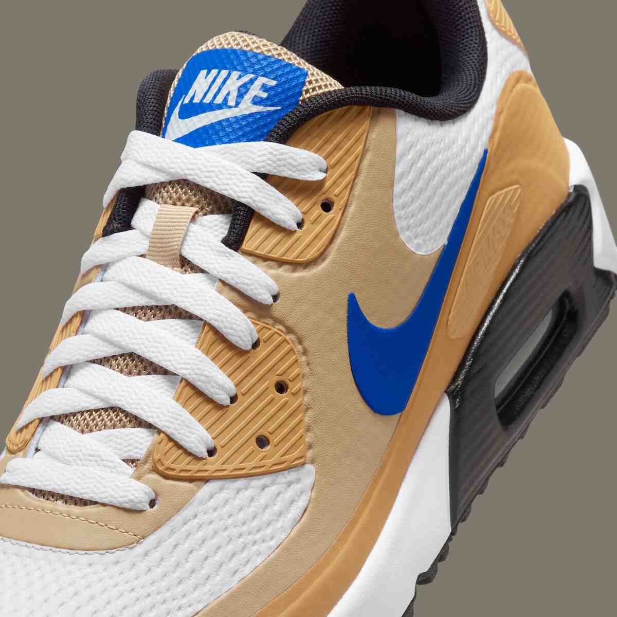 耐克 Air Max 90 Golf "白色/亞麻布 "配 "皇家 "色細節 Nike Golf, Nike Air Max 90, Nike - 耐克 Air Max 90 Golf "白色/亞麻布 "配 "皇家 "色細節