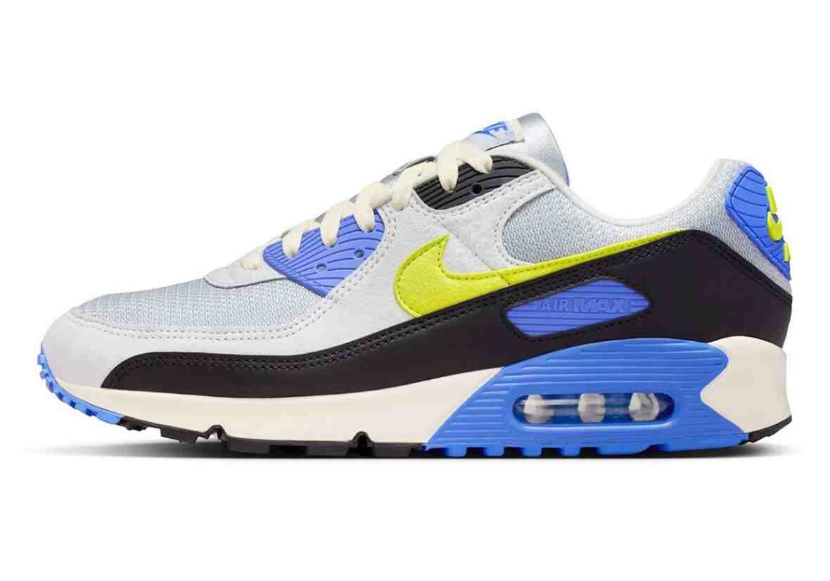 Nike Air Max 90, Nike Air Max, Nike - 耐克為 Air Max 90 增添了 "照片藍/琥珀色 "和 "冷灰色/紅寶石 23 "兩種顏色