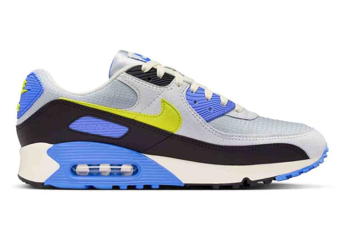 Nike Air Max 90, Nike Air Max, Nike - 耐克為 Air Max 90 增添了 "照片藍/琥珀色 "和 "冷灰色/紅寶石 23 "兩種顏色