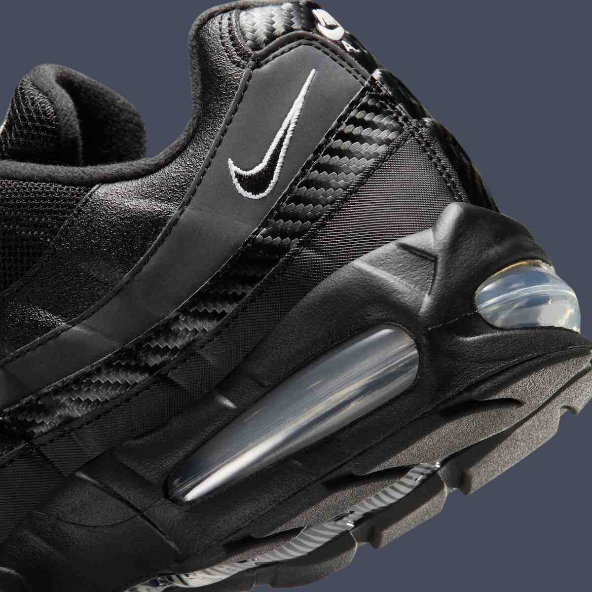 耐克 Air Max 95 "黑色/金屬銀 "為 2026 年夏季提供隱形外觀 Nike Air Max 95, Nike Air Max, Nike, Air Max 95 - 耐克 Air Max 95 "黑色/金屬銀 "為 2026 年夏季提供隱形外觀