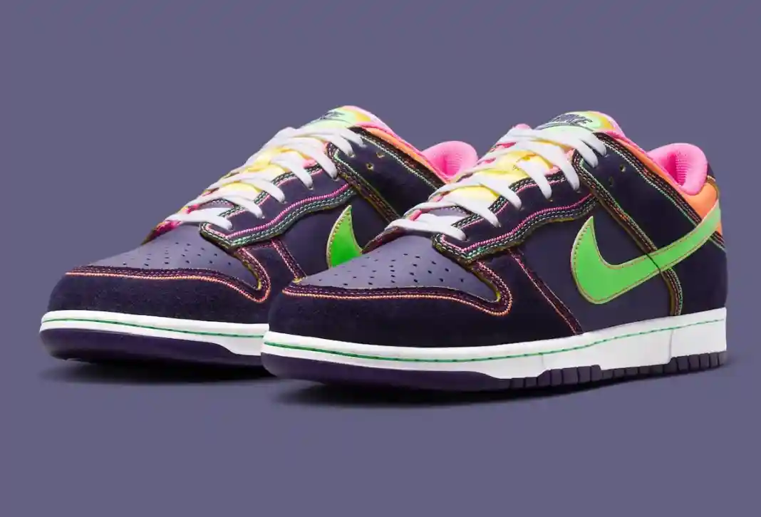 Nike Dunk Low, Nike - 耐克 Dunk Low "王朝紫 "系列汲取 90 年代純粹能量