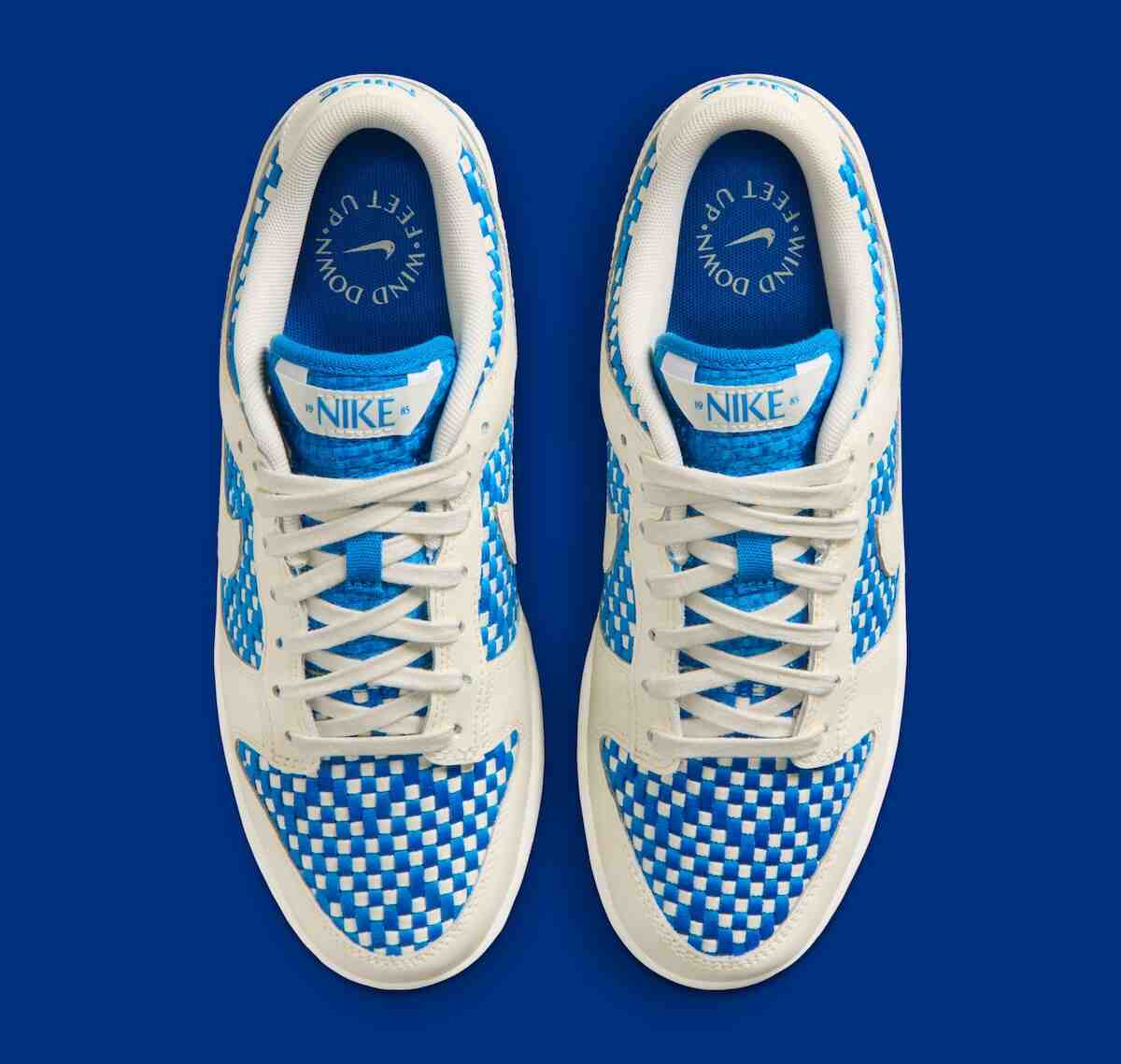 Nike Dunk Low, Nike - 耐克 Dunk Low "風停腳起 "系列採用寬松的編織結構