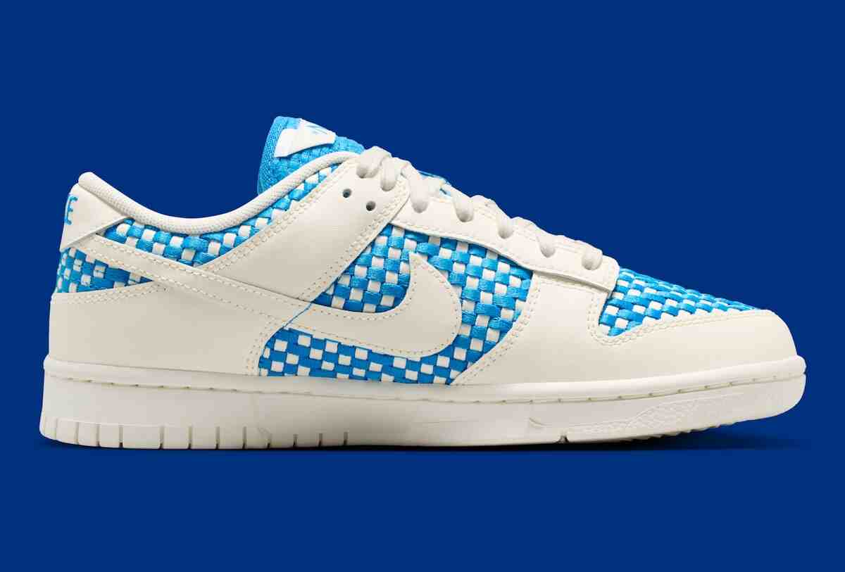 Nike Dunk Low, Nike - 耐克 Dunk Low "風停腳起 "系列採用寬松的編織結構