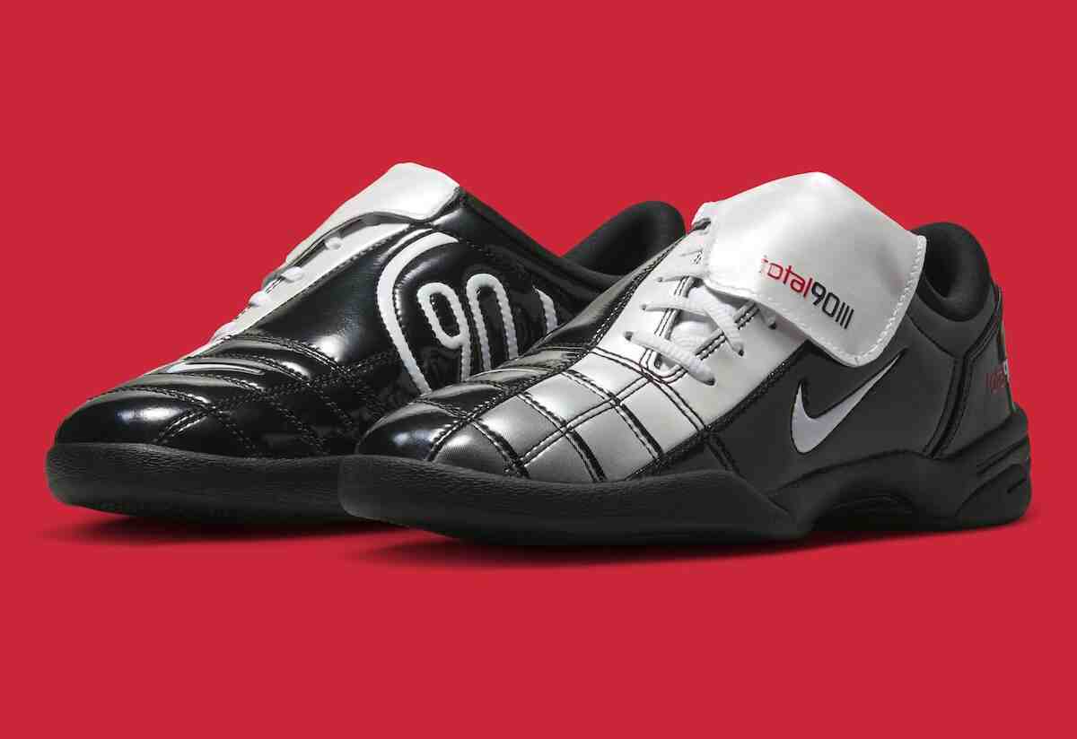 耐克 T90 "黑色/大學紅 "重現光彩奪目的 T90 經典 Nike Total 90 III, Nike Total 90, Nike - 耐克 T90 "黑色/大學紅 "重現光彩奪目的 T90 經典