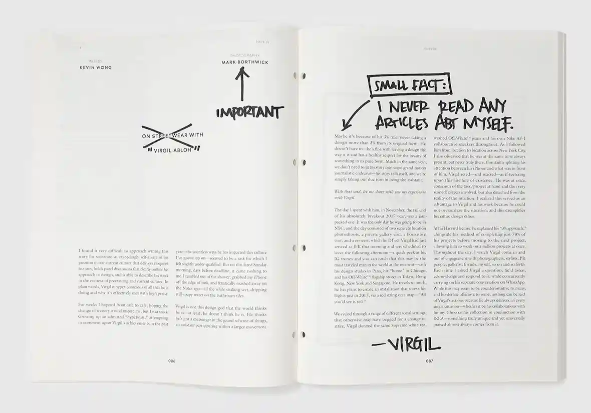 Virgil Abloh, Off-White, Air Jordan 1, Air Jordan - Virgil Abloh Archive 在 Air Jordan 1 "Alaska" 發佈前發佈《Virgil Reader Vol.