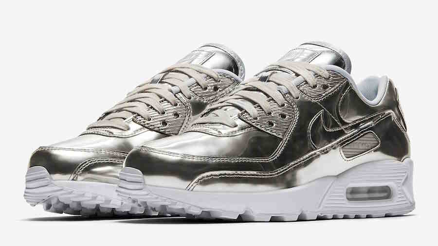 Nike Air Max 90 Silver Metallic Pack CQ6639-001 Release Date