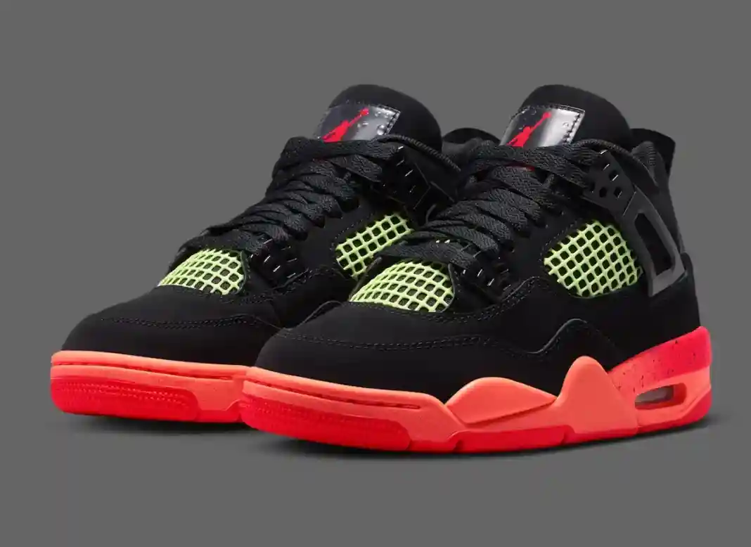 Nike, Air Jordan 4, Air Jordan - Air Jordan 4 GS "黑色/Infrared 23 "將於 2026 年 5 月發佈