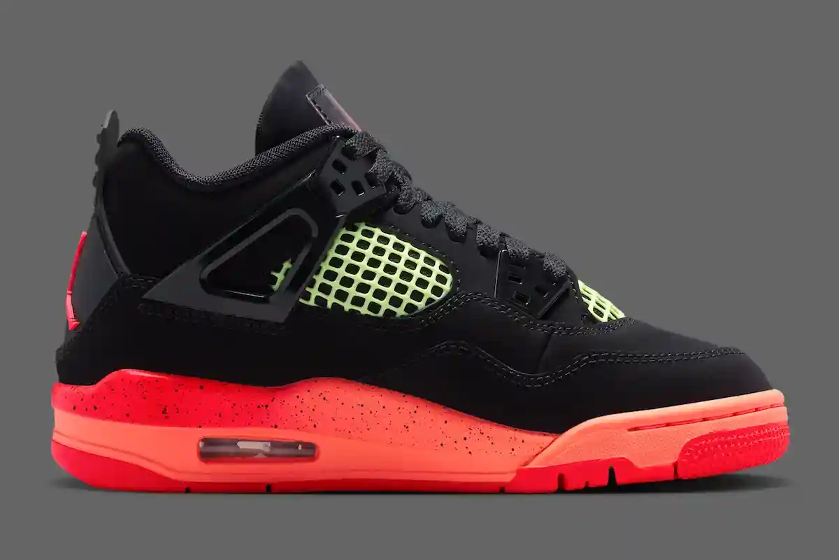 Nike, Air Jordan 4, Air Jordan - Air Jordan 4 GS "黑色/Infrared 23 "將於 2026 年 5 月發佈