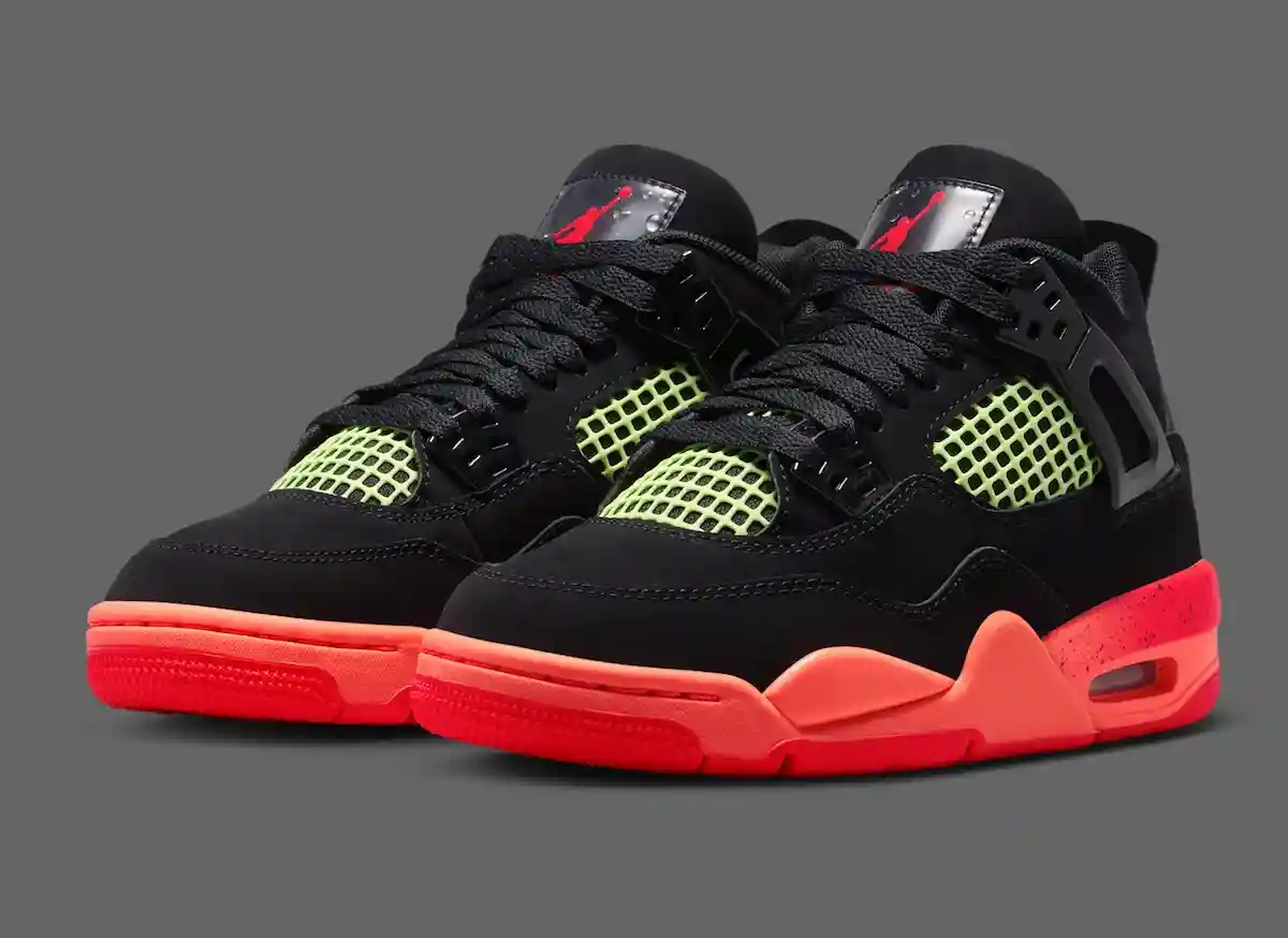 Nike, Air Jordan 4, Air Jordan - Air Jordan 4 GS "黑色/Infrared 23 "將於 2026 年 5 月發佈