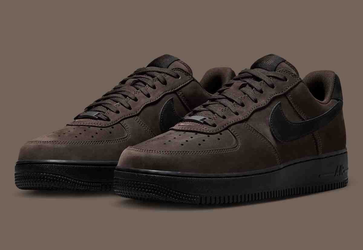 Nike Air Force 1 Low, Nike Air Force 1, Nike - 耐克 Air Force 1 Low 復古版 "黑茶 "外觀設計