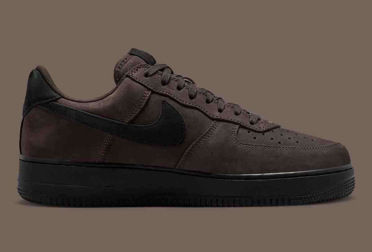 Nike Air Force 1 Low, Nike Air Force 1, Nike - 耐克 Air Force 1 Low 復古版 "黑茶 "外觀設計